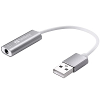 Headset USB converter, Silver/Vit 134-13 360909