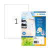 Återvunna adressetiketter A4 | 210 x 297mm | Herma 10738 | vit | 80st 230833 - 1