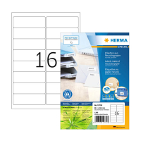 Återvunna adressetiketter A4 | 99,1 x 33,8mm | Herma 10730 | vit | 1.280st 230839