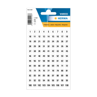 Herma 4128 Etiketter Siffror 1-540 ø8 svart/vit | 540frp 4128 360159