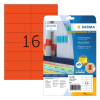 Avtagbara etiketter A4 | 105 x 37mm | Herma 4552 | röd | 320st 230803 - 1