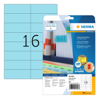 Avtagbara etiketter A4 | 105 x 37mm | Herma 4553 | blå | 320st 230800