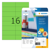 Avtagbara etiketter A4 | 105 x 37mm | Herma 4554 | grön | 320st 230802
