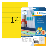 Avtagbara etiketter A4 | 105 x 42,3mm | Herma 5058 | gul | 280st 230769
