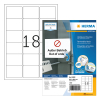 Avtagbara etiketter A4 | 63,5 x 46,6mm | Herma 10302 | vit | 1.800st 230625 - 1