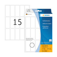 Avtagbara universaletiketter | 20 x 50mm | Herma 10610 | vit | 360st 230811