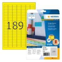 Herma Etiketter | 25,4 x 10mm | gul | Herma 4243 | 3.780st 4243 230455