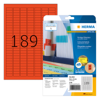 Herma Etiketter | 25,4 x 10mm | röd | Herma 4244 | 3.780st 4244 230456