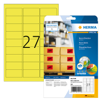 Herma Etiketter | 63,5 x 29,6mm | neongul | Herma 5140 | 540st 5140 230527