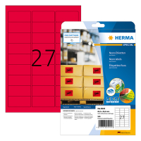 Herma Etiketter | 63,5 x 29,6mm | neonröd | Herma 5045 | 540st 5045 230522