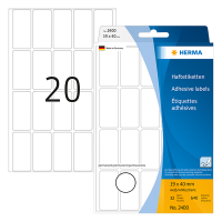 Herma Etiketter 19 x 40mm | Herma 2400 | vit | 640st 2400 230434