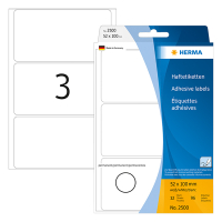 Herma Etiketter 52 x 100mm | Herma 2500 | vit | 96st 2500 230437