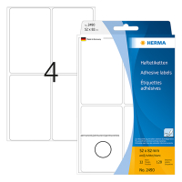 Herma Etiketter 52 x 82mm | Herma 2490 | vit | 128st 2490 230436