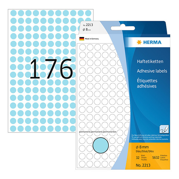 Markeringspunkter Ø8mm blå | Herma 2213 | 5.632st 230719 - 1