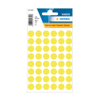 Herma Markeringspunkter 13mm Ø fluorgul | Herma 1854 | 240st 1854 230982