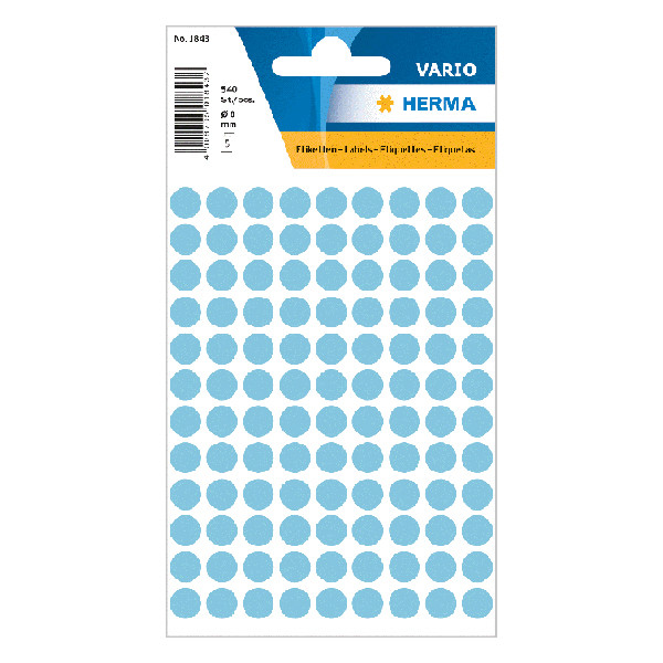 Herma Markeringspunkter 8mm Ø | blå | Herma 1843 | 540st 1843 230424 - 1