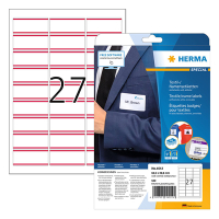 Namnskyltsetiketter | 63,5 x 29,6mm | Herma 4512 | vit/röd | 540st 230804