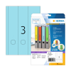 Pärmetiketter permanenta A4 | 61 x 297mm | Herma 5138 | blå | 60st 230875 - 1