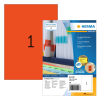 Permanenta etiketter A4 | 210 x 297mm | Herma 4402 | röd | 100st 230793 - 1