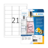 Transparenta etiketter A4 | 63,5 x 38,1mm | Herma 8017 | 525st 230860 - 1