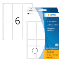 Universaletiketter | 34 x 67mm | Herma 2480 | vit | 192st 230690