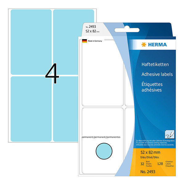 Universaletiketter | 39 x 50mm | Herma 2493 | vit | 128st 230692 - 1