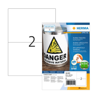 Väderbeständiga folieetiketter A4 | 210 x 148mm | Herma 9541 | vit | 80st 230883