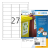 Väderbeständiga folieetiketter A4 | 63,5 x 29,6 mm | Herma 4594 | vit | 1.080st 230745 - 1