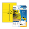 Väderbeständiga folieetiketter A4 | 99,1 x 42,3mm | Herma 8029 | gul | 300st 230897 - 1