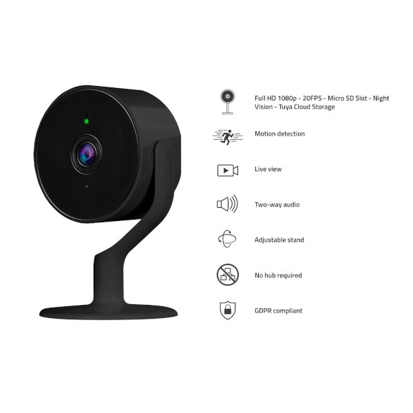 Hombli Smart Indoor Camera WiFi | svart HB060 LHO00016 - 3