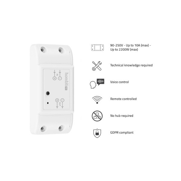 Hombli Smart Switch | 10A | vit HB003 LHO00014 - 3