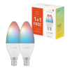 Hombli Smart lampa | E14 | C37 | RGBW | RGB + 2700K | 4.5W | dimbar (via app) | 2st HB078 LHO00067 - 1