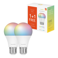 Hombli Smart lampa | E27 | RGBWW | RGB + 2700-6500K | 9W | dimbar (via app) | 2st HB048 LHO00062