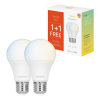 Hombli Smart lampa | E27 | justerbar vit | 2700K-6500K | 9W | dimbar (via app) | 2st HB047 LHO00061 - 1