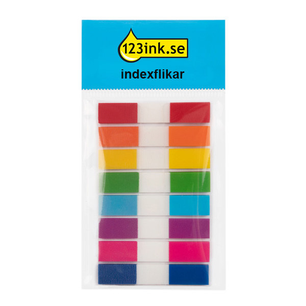 Indexflik 45mm x 12mm | 123ink | 8 färger | 20st x 8⭐ 26074C 300818 - 1