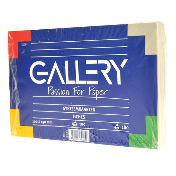 Indexkort | blank vit | 150 x 100mm | Gallery | 100 st 19200 400584 - 1
