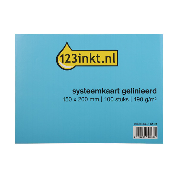 Indexkort linjerat | 150 x 200mm | 123ink | 100st 301422 - 1