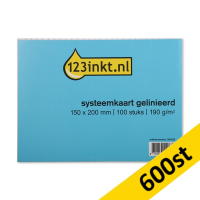 Indexkort linjerat | 150 x 200mm | 123ink | 600st 301423