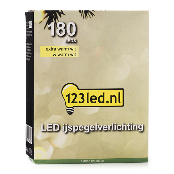 Istappsslinga | extra varmvit & varmvit | 8,5m | 180 LED [123ink] LDR07008 - 8