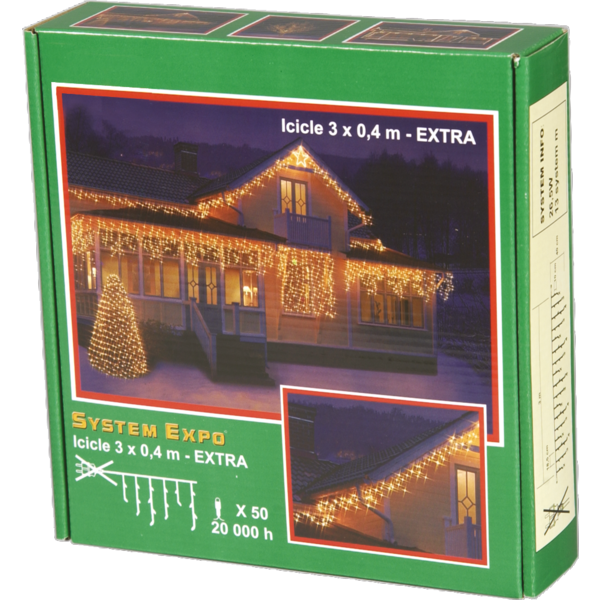 Istappsslinga System Expo | klar | 3m | 50 lampor | extra slinga [Star Trading] 484-30 361261 - 4