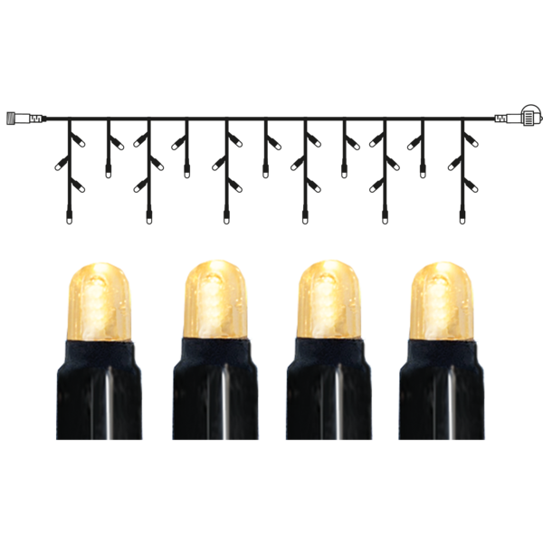 Istappsslinga System LED | varmvit | 3m | 50 lampor | extra slinga [Star Trading] 465-46-1 500700 - 1
