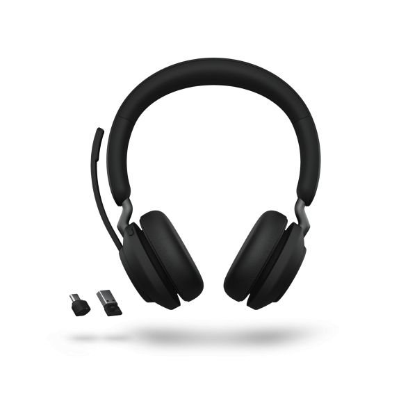 Jabra Evolve2 65 UC Trådlöst Stereo Headset (link 380a), svart 26599-989-999 361342 - 2