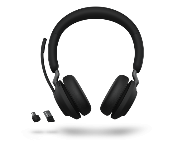 Jabra Headset trådlöst med Laddstation | Jabra Evolve2 65 MS Mono | svart 26599-899-989 361340 - 2