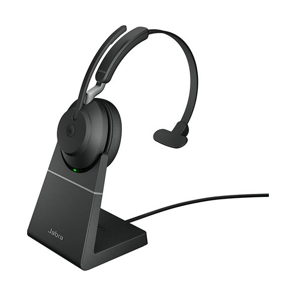Headset trådlöst med laddstation | Jabra Evolve2 65 MS Mono | svart 361340 - 1
