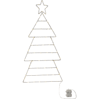 Juldekoration Silhouette Folde Julgran | 90cm | silver [Star Trading] 857-35 501866