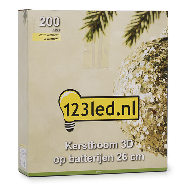 Julgran LED (batteridriven) 26cm | extra varmvit & varmvit | svart [123ink] LDR07286 - 5