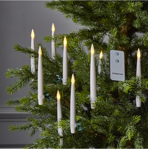 Julgransbelysning LED Antikljus Paulina | trådlösa | 10st [Star Trading] 064-65 361412 - 2