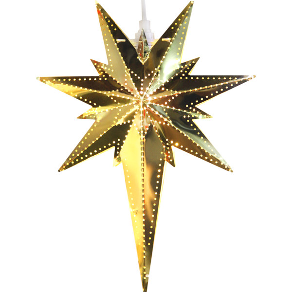 Julstjärna av metall | 35cm | Betlehem mässing [Star Trading] 711-00 500680 - 1