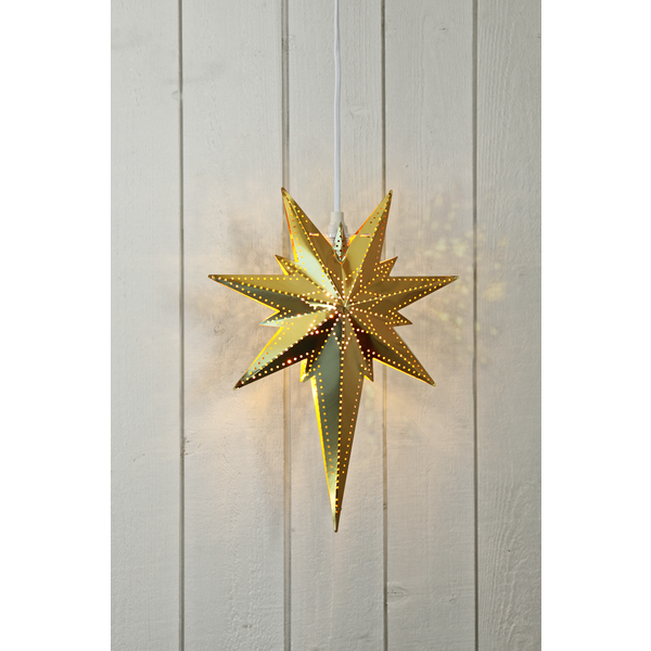 Julstjärna av metall | 35cm | Betlehem mässing [Star Trading] 711-00 500680 - 3