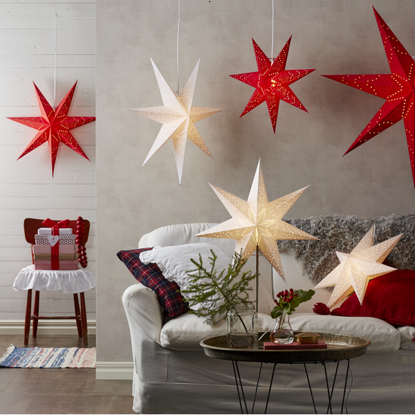 Julstjärna av papper | 70cm | Sensys Vit [Star Trading] 231-20 500683 - 2